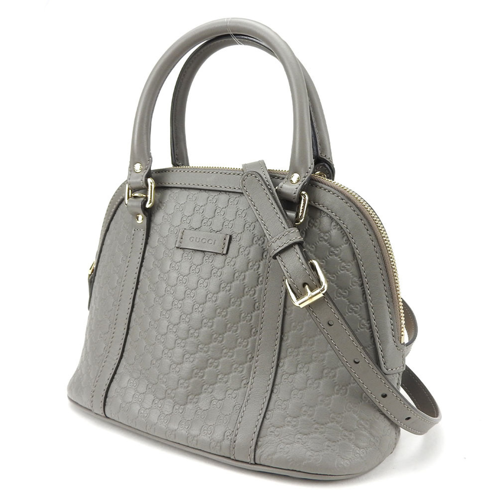 GUCCI Gray Leather Shoulder Bag - Picture 2 of 11